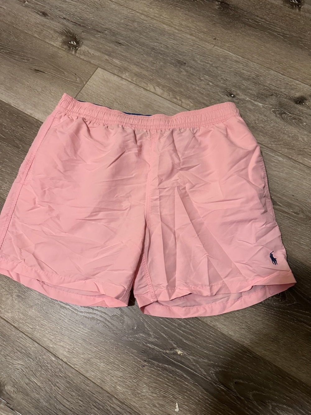Ralph Lauren Polo Bubblegum Pink Swim Trunks with Navy Pony